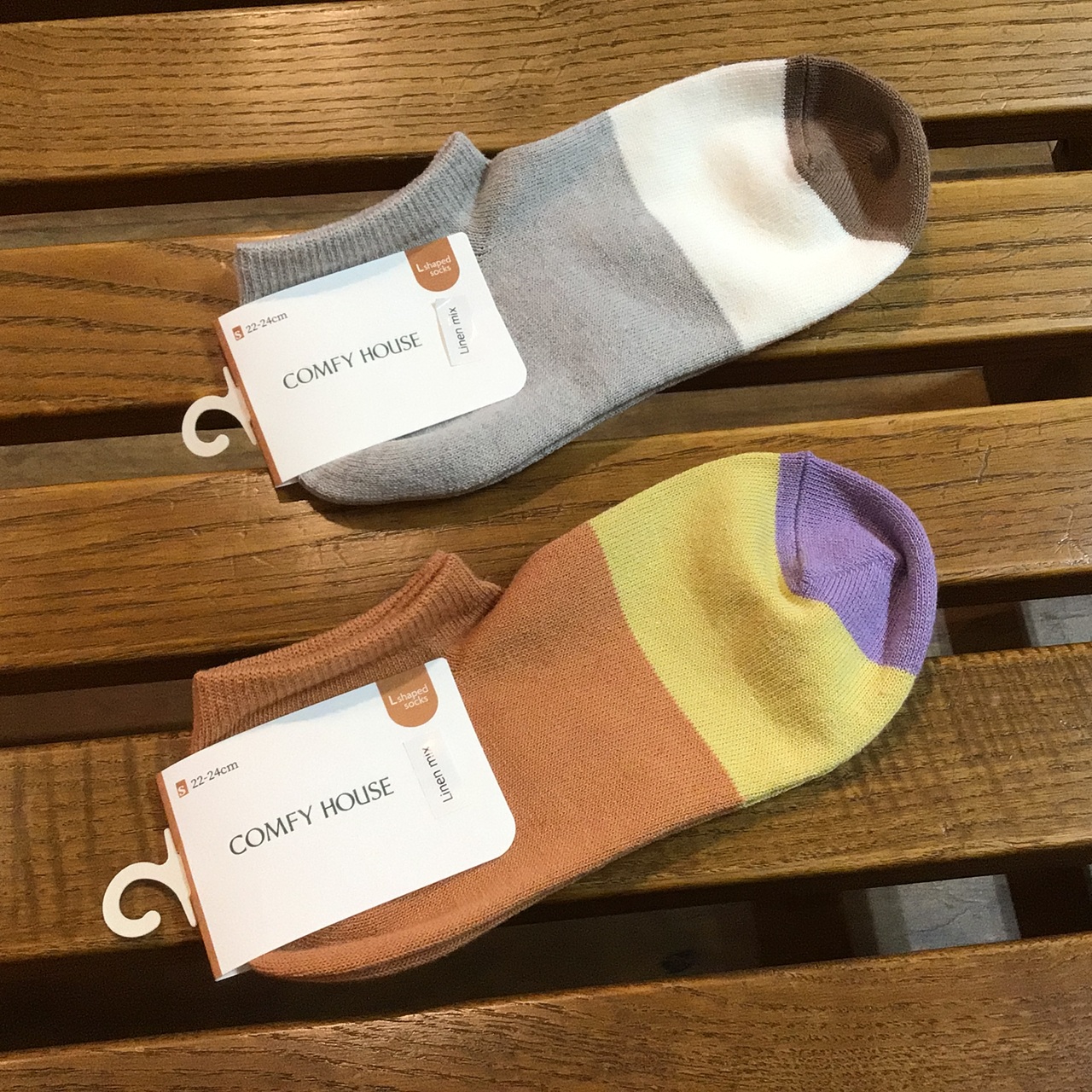 綿・麻混紡でサラッと快適！COMFY HOUSEの靴下。